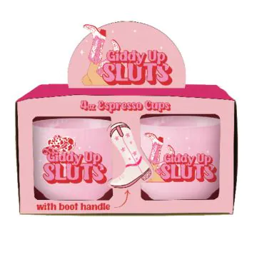 Giddy Up Sluts 4 oz. Espresso Mug Set 