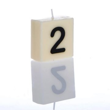 "2" Numbered Candle