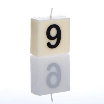 "9" Numbered Candle