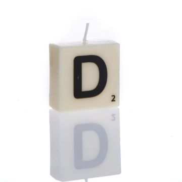"D" Letter Candle