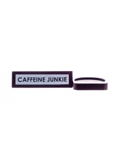 Wooden Desk Sign - Caffeine Junkie