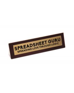 Wooden Desk Sign - Spreadsheet Guru