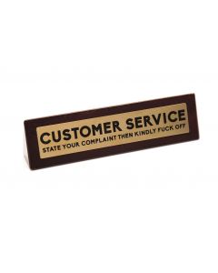 Wooden Desk Sign - Customer Service