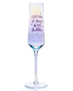 Lustre Prosecco Glass - Everything is Better  Bubbles